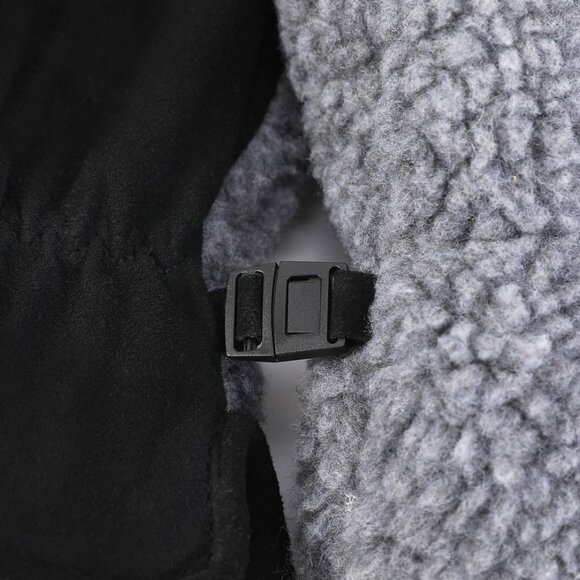 ⚡Women's Grey Genuine Suede Outdoor Mitt Thermal Lined Finger Liners Mitten - Picture 7 of 7